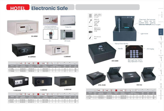 Hotel Electronic Safe Motorised LED